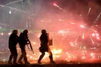 48 hours in pictures: Protests in France and Albania, Zulu regiments march and more