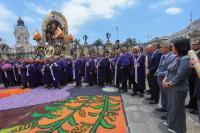 Peru: President Fujimori welcomes Lord of Miracles at Government Palace