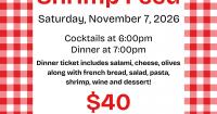 Italian Benevolent Society Shrimp Feed — Saturday, November 7