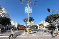 Los Angeles is planning to build more than 3 miles of bus and bike lanes along Westwood Boulevard