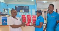 Frontline workers get crunchy treat from Chester’s Jamaica on Heroes’ Day