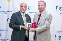 Ukraine presents Order of Merit to Sir Ronald Sanders for defence of sovereignty and international law