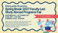 Marquette Business to host Spring Break Study Abroad Fair, Oct. 28 