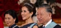 Queen Mary wears historic sapphires with a family twist at Vietnamese state banquet