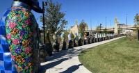 54 artist-designed jockey forms bring Kentucky art and horse racing together at Gatton Park