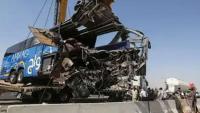 13 killed, 34 injured after large truck crashes into tour bus in Egypt