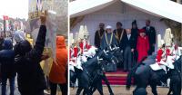 Royal family targeted by protests during Sultan of Oman's state visit