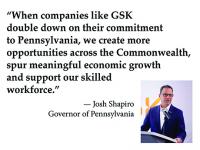 GSK to Invest $800M in Metro Philadelphia Life Sciences, Manufacturing Facilities, Create 300 New Jobs