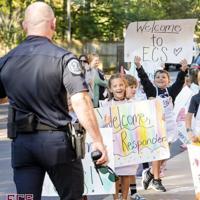 ECS first graders honor 50 Germantown first responders with breakfast, handwritten notes