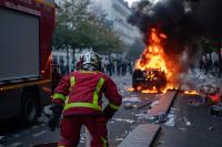 Protests in France and Albania Turn Violent