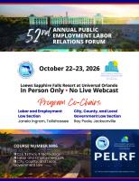 Public Employment Labor Relations Forum set for Oct. 22-23