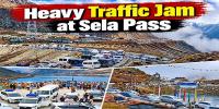 Heavy Traffic Jam at 14,000-ft Sela Pass as Record Tourist Footfall Hits Tawang