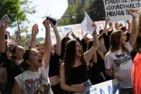 Thousands of Greek students and teachers protest over education spending and soaring living costs