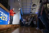 Sherrod Brown holds rally at Athens Armory
