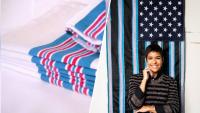 Maryland artist creates Black maternal health flag out of hospital baby blankets
