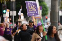 California state workers begin one-day strike over return-to-office mandate, pay and healthcare