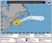 Subtropical Storm Josephine Forms Southeast of New Jersey