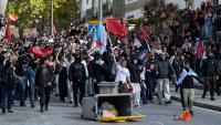 Vicious clashes erupt between cops and left-wing protesters in Spain – days after ‘apocalyptic’ riots rocked France