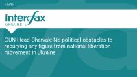 OUN Head Chervak: No political obstacles to reburying any figure from national liberation movement in Ukraine