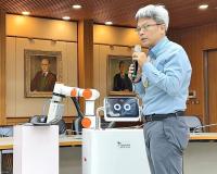 NTUH, Adata Tech unveil medical AI sanitation robot