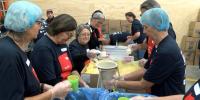Local businesses packed 45K meals to be distributed to churches, food pantries, schools