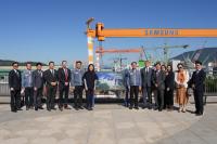 U.S. envoy highlights shipbuilding cooperation with S. Korea in visit to Samsung Heavy's Geoje shipyard