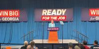 Georgia GOP gubernatorial candidate Rick Jackson addresses Valdosta voters at rally