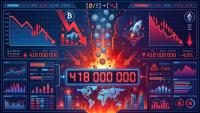 Bitcoin and Ethereum Extend Sell-Off as Crypto Long Liquidations Reach $418M