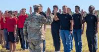 Military recruits to take oath during Florida International Air Show