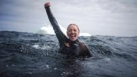 Canadian diver Molly Carlson makes history with first-ever woman’s dive from an iceberg