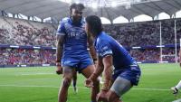 History made in 50-point demolition as controversial call sparks fury in Samoa’s rout