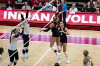 No. 18 Indiana volleyball’s depth on display in 3-set victory over Ohio State
