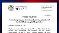 Belize Welcomes Grenada to World Meteorological Organization