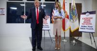 Trump talks midterm issues, praises first lady on securing ceasefire after casting early vote in Florida
