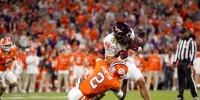 Ethan Grunkemeyer’s TD pass to Luke Reynolds with 1:44 left lifts Virginia Tech past Clemson 20-16