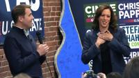 Kamala Harris campaigns alongside democrats in New Hampshire