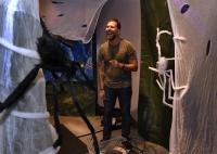 Colorado thriller author Carter Wilson saves one creepy creation for his annual Halloween display
