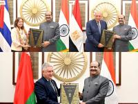 Om Birla holds bilateral talks with Cuba, Egypt, and Belarus delegations ahead of 12th BRICS Parliamentary Forum