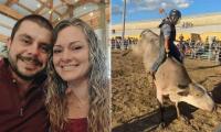 Bull rider is killed in the middle of Ohio rodeo as animal throws him off and stomps over him