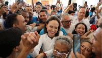 Venezuela opposition leader Machado returns home