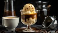 Italian Affogato with Coffee and Ice Cream