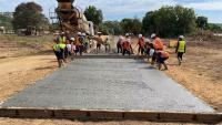 50 residents employed as Bamboo Creek concrete road upgrade 30 per cent complete