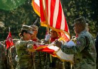 Historic “Triple Nickel” Engineer Brigade Cases Colors, 864th Engineer Battalion Remains Focused in the Pacific