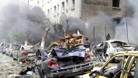 Deaths in a car explosion on the international highway between Damascus and Homs