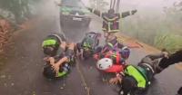Indonesia firefighters erupt in joy as rain ends prolonged dry spell