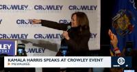 Harris campaigns for Crowley as Tiffany tours Wisconsin in governor's race