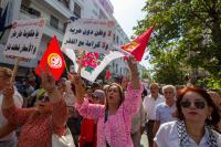 Amidst Political Polarization, Tunisians Protest in a Show of Unity Against President Kais Saied’s Policies