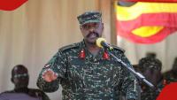 Ugandans roast General Muhoozi after struggling to speak in public: "Hide from Kenyans"