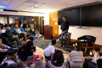 David Gorin and Jiachen Wang bring elegy, laughter to Stegner Fellow reading 