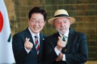 Lee, Lula swap warm words after Brazil election